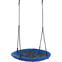 Swing King Swingking Schommel Rechthoekig Blauwe Canvas Ø98cm