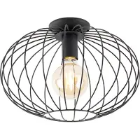 QAZQA Smart plafonnière zwart incl. Wifi G95 - Margarita