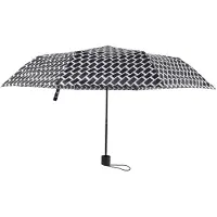 Merkloos Stevige Opvouwbare Paraplu - Windproof en Zonwerend - Zwart & Zilver - Formaat: ca. 90cm x 53cm