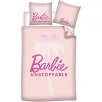 Disney Barbie kinderdekbedovertrek Unstoppable - roze - microvezel
