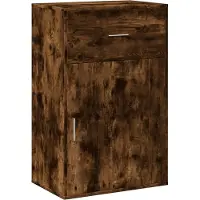 vidaXL Opbergkast 56,5x39x90 cm bewerkt hout gerookt eikenkleurig