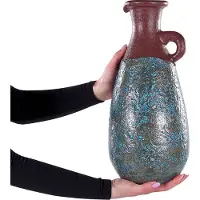 Beliani VELIA - Decovaas-Blauw-Terracotta