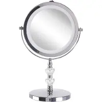 Beliani kosmetikos veidrodis LED 20 cm sidabrinis LAONAS