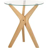 Beliani VALLEY - Salontafel set van 2 - Lichthout - Veiligheidsglas