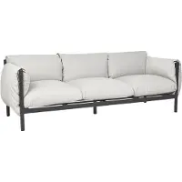 Beliani ESPERIA - Tuinbank 3-zits - Lichtgrijs - Aluminium