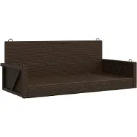 vidaXL Schommelbank 119x56x48 cm poly rattan bruin