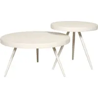Woonexpress Salontafel Cordes Wit - set 2 stuks