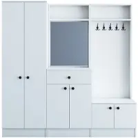 Skye Decor , model M3 - 1559, beursstand, wit, 100% melaminecoating op spaanplaat, 179,4 x 37,3 x 182,8 cm