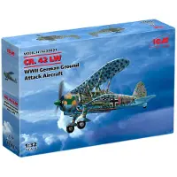 ICM Modelbouwpakket Militaire voertuigen - 32021 CR.42 LW WWII German Luftwaffe Ground Attack Aircraft Plastic - 1:32 - Modelbouw
