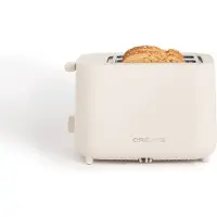 Create - Broodrooster van 750 W - Met beveiligingssysteem - Zes vermogensniveaus - Gebroken wit - TOAST STUDIO