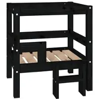 vidaXL Hondenmand 55,5x53,5x60 cm massief grenenhout zwart