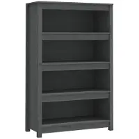 vidaXL Boekenkast 80x35x126 cm massief grenenhout grijs
