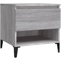 vidaXL Bijzettafel 50x46x50 cm bewerkt hout grijs sonoma eikenkleur