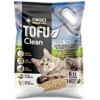 Croci Tofu Kattenbakvulling 6L – Klontvormende kattenbakvulling, biologisch afbreekbaar, spoelt goed door