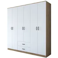 Skye Decor , BA111 - 2324, Garderobekast, notenhout, 100% melaminecoating, 210 x 51,5 x 210 cm