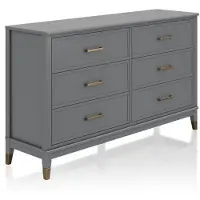 DOMUS Westerleigh-Dressoir - 6-laden - Grafietgrijs