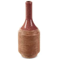 Eurofirany Decoratieve Vaas Elda 12x29 cm Rood Keramiek