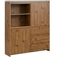 Loft 24 Maribo-Kast - 2-deurs 3-laden - Bruin Houtlook