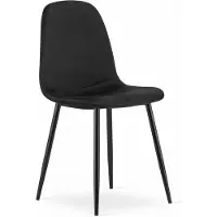 Leobert Chaise - - Como - Fluweel, zwart - 44,5 x 50,5 x 87,5 cm