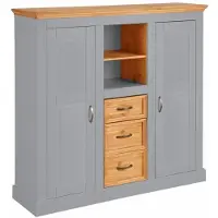 Loft 24 Selma-Hoge-Kast - 2-Deurs 3-Laden - Grijs