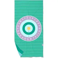 Quut Speel handdoek / Strandlaken Bullseye/Name It M - 140x70cm - Groen