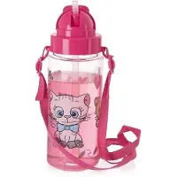 Orion Kinder Drinkfles met Rietje - Tritan - 490 ml - Katten Design