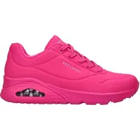 SKECHERS Sneakers laag 'Uno - Night Shades' neonroze / zilver