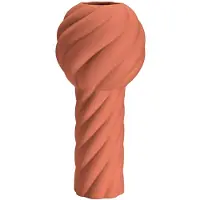 Cooee Design Twist Pillar Vaas 34 Cm Rood - Vazen Keramiek Red - TH-06-01-BR