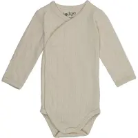 Lodger romper beige Jongens/Meisjes Katoen V-hals Effen - maat 50