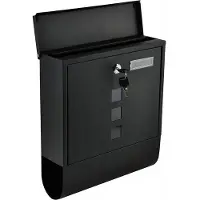BES LED Brievenbus Wand Hangend - Maxozo Brify - Postbus Mailbox - Wandbrievenbus - Krantenrol - RVS - Zwart