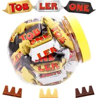 Toblerone Tiny chocolademix: melkchocolade, pure chocolade en witte chocolade