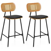 Coast Barkruk Set van 2 - Max. 140 kg - Rotan - 45 x 45 x 94 cm - Rotan