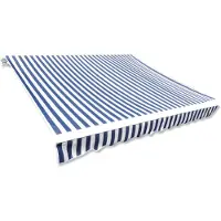 vidaXL Vervangingsdoek voor luifel 580x295 cm polyester blauw en wit