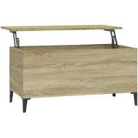 vidaXL Salontafel 90x44,5x45 cm bewerkt hout sonoma eikenkleurig