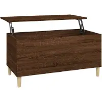 vidaXL Salontafel 90x44,5x45 cm bewerkt hout bruin eikenkleur