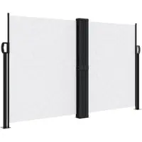 vidaXL Windscherm uittrekbaar 140x600 cm wit