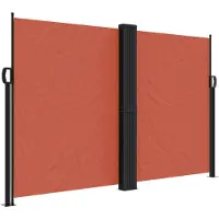 vidaXL Windscherm uittrekbaar 160x1200 cm terracottakleurig