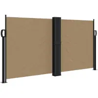 vidaXL Windscherm uittrekbaar 120x1000 cm taupe