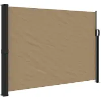 vidaXL Windscherm uittrekbaar 140x600 cm taupe
