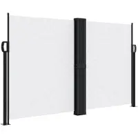 vidaXL Windscherm uittrekbaar 140x1200 cm wit