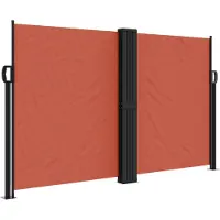 vidaXL Windscherm uittrekbaar 140x1200 cm terracottakleurig