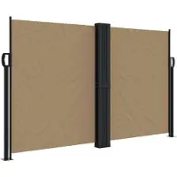 vidaXL Windscherm uittrekbaar 140x1000 cm taupe