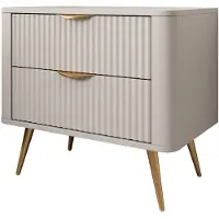 Meubella Nachtkastje Lima - Beige - 63 cm