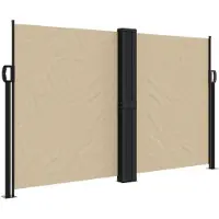 vidaXL Windscherm uittrekbaar 140x1000 cm beige