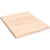 vidaXL Wandschap 40x50x2 cm onbehandeld massief eikenhout