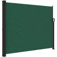 vidaXL Windscherm uittrekbaar 160x600 cm donkergroen