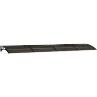 vidaXL Deurluifel Zwart 400x100 cm Polycarbonaat