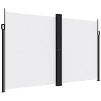 vidaXL Windscherm uittrekbaar 200x1200 cm wit