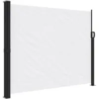vidaXL Windscherm uittrekbaar 160x300 cm wit
