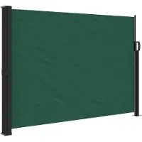 vidaXL Windscherm uittrekbaar 140x500 cm donkergroen